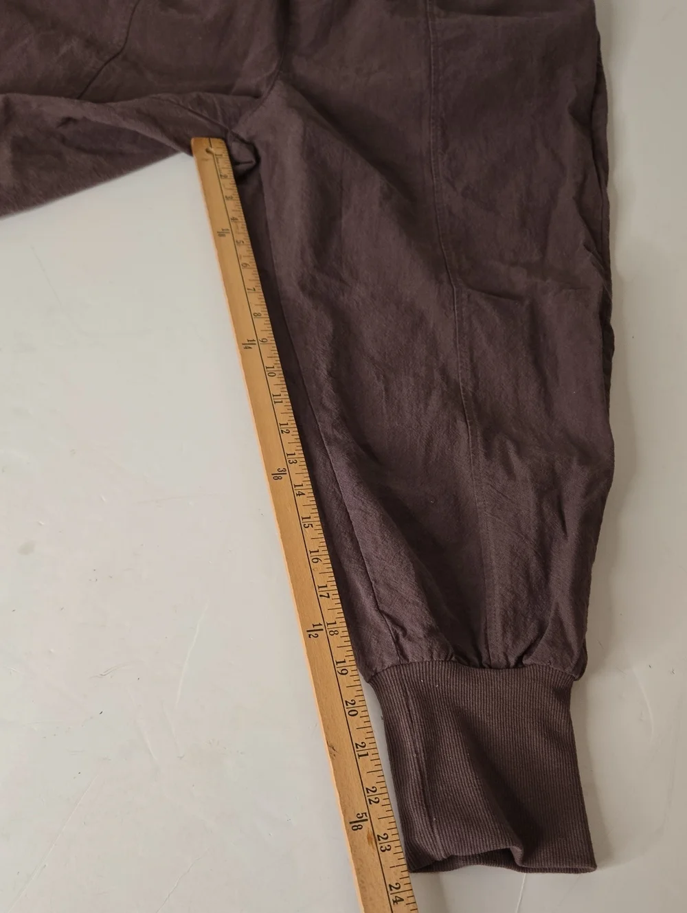 Kidoriman Gelyu Harem Unisex Jogger Pants Brown Cotton Lounge Streetwear Size L